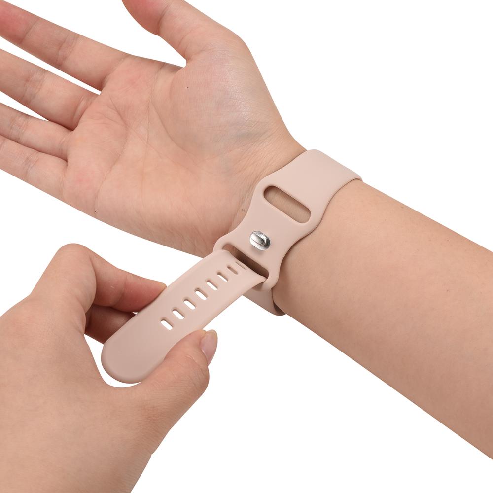 Silikonarmband Butterfly Apple Watch 1-11/SE1-3/Ultra1-3 - 42/44/45/49mm in Sandrosa - Größe L