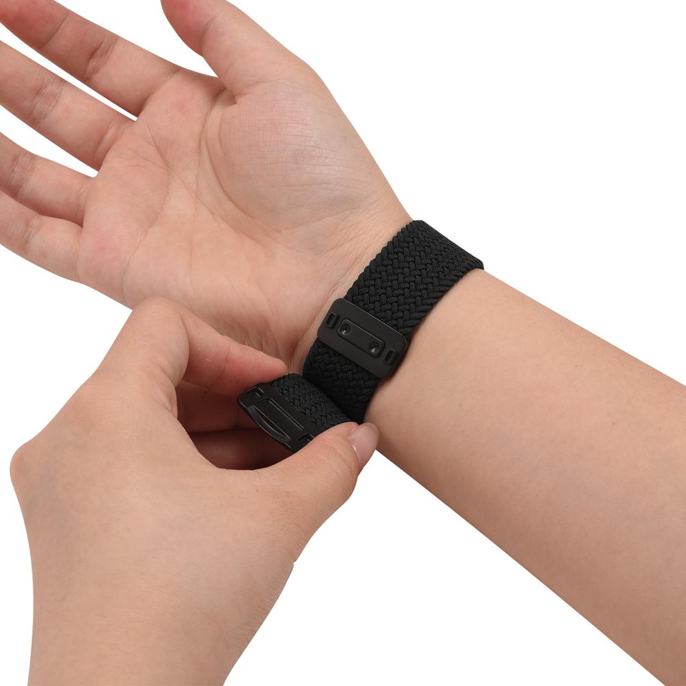 Loop Nylonarmband für Apple Watch 1-11/SE1-3/Ultra1-3 - 42/44/45/49mm in Anthrazitgrau - Universal