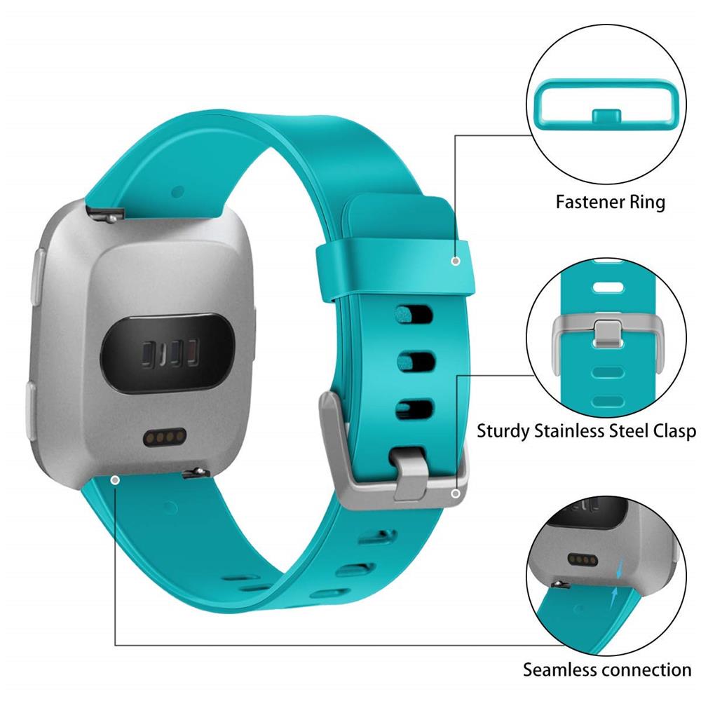 Fitnessarmband TPU für Fitbit Versa / Lite - Größe S in Hellblau