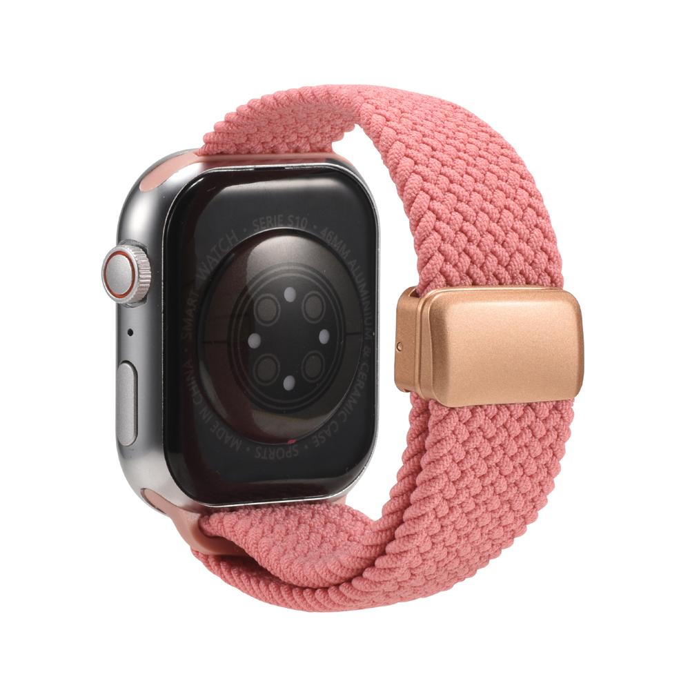 Loop Nylonarmband für Apple Watch 1-11/SE1-3/Ultra1-3 - 42/44/45/49mm in Korallenrosa - Universal