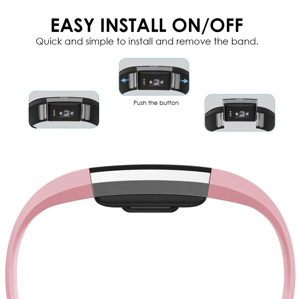 Fitnessarmband TPU für Fitbit Charge 2 - Größe S in Rosa