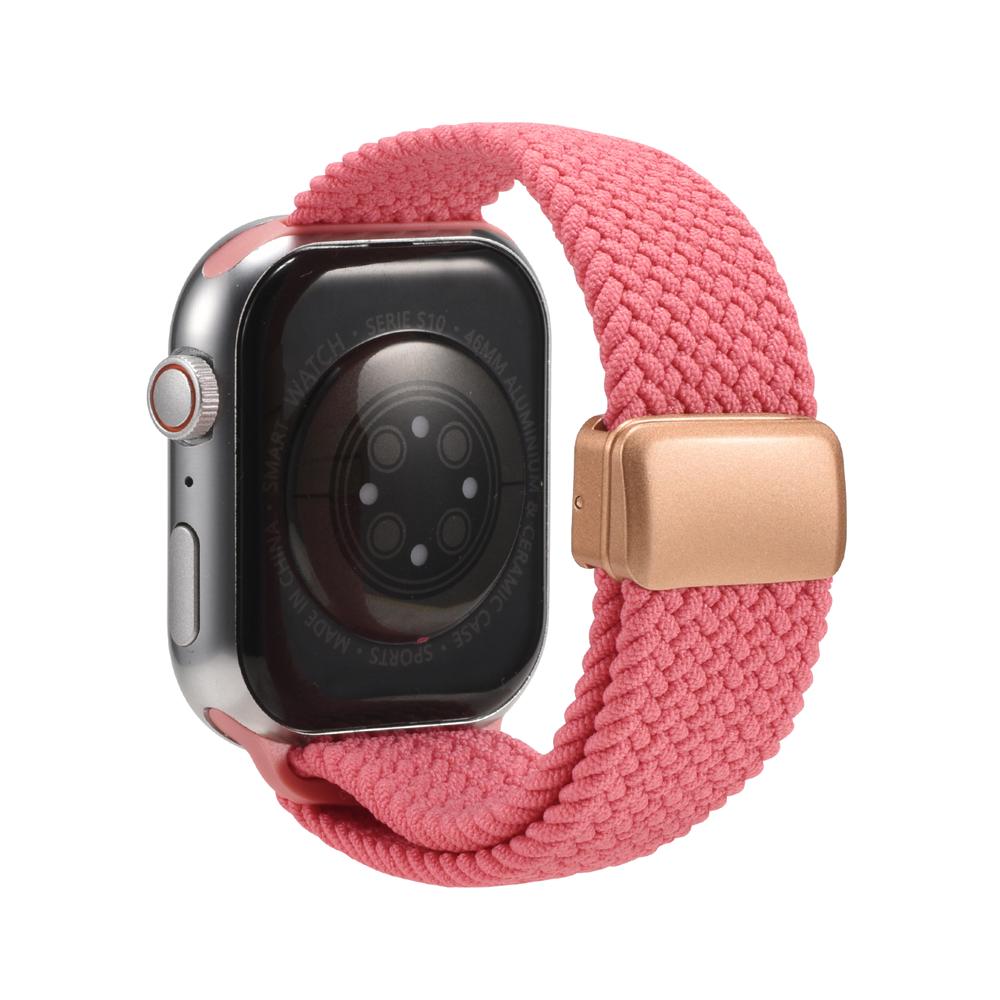 Loop Nylonarmband für Apple Watch 1-11/SE1-3/Ultra1-3 - 42/44/45/49mm in Knallrosa - Universal