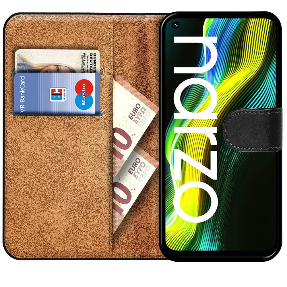 Basic Wallet für Realme Narzo 50 in Schwarz