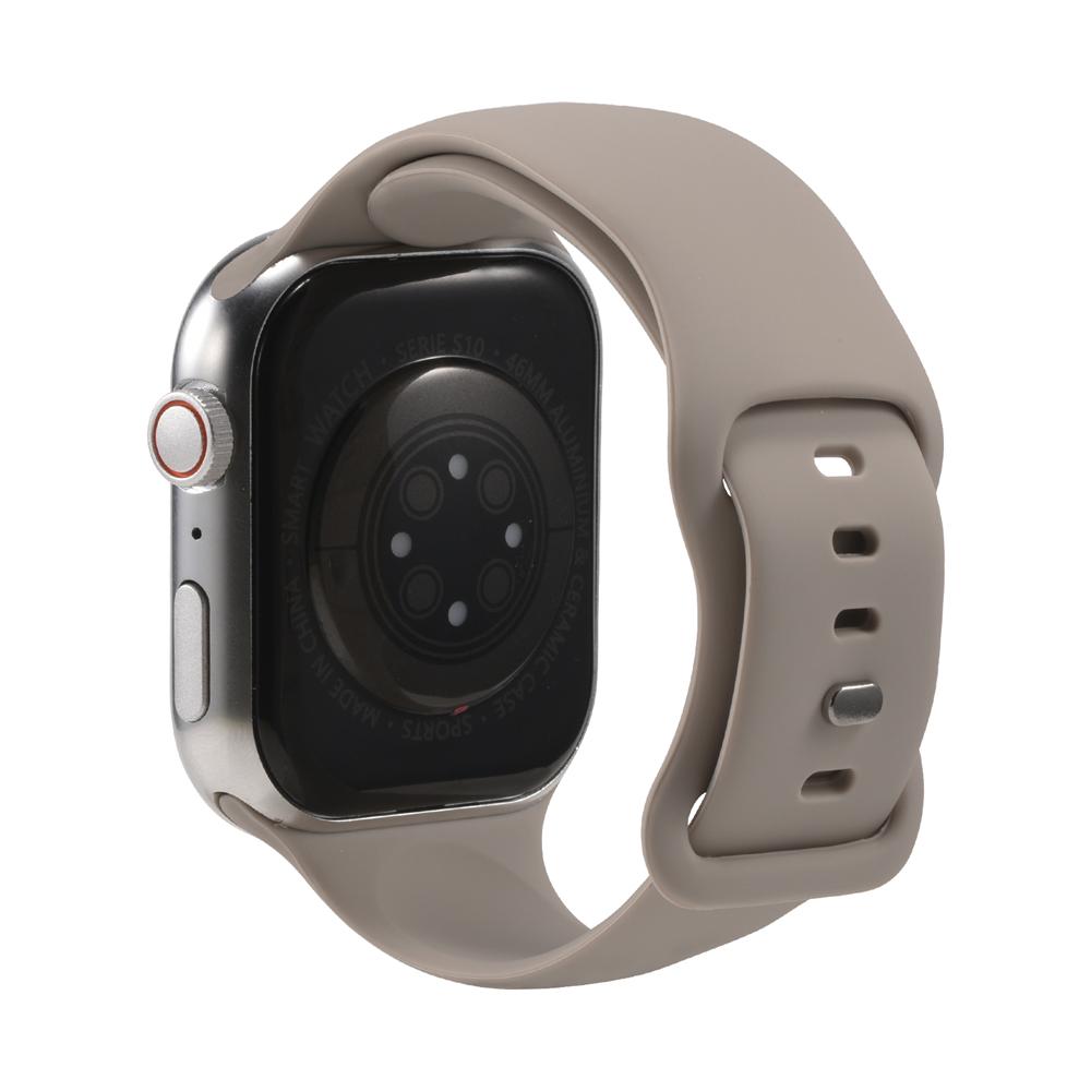 Silikonarmband Butterfly Apple Watch 1-11/SE1-3/Ultra1-3 - 42/44/45/49mm in Steingrau - Größe L