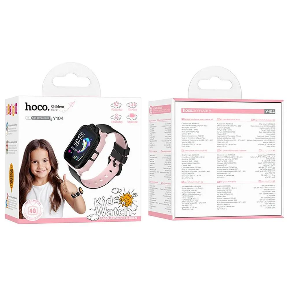 Hoco Smartwatch Y104 for Kids 1,69 Zoll 4G GPS in Pink