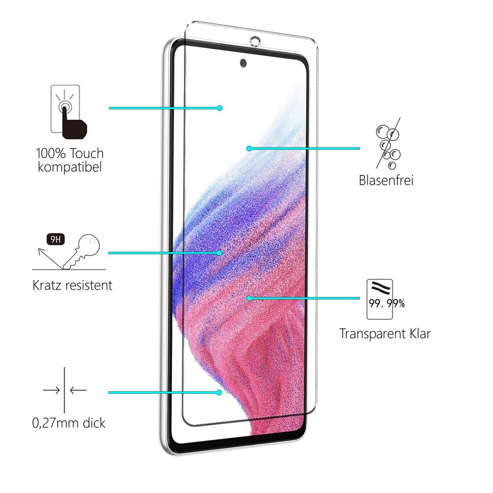 4in1 Glas Set für Samsung Galaxy A53 5G