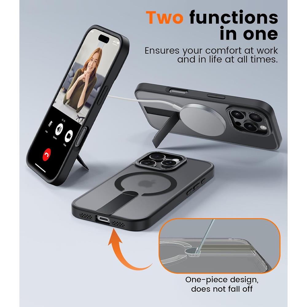 Kickstand TPU für iPhone 16e in Schwarz