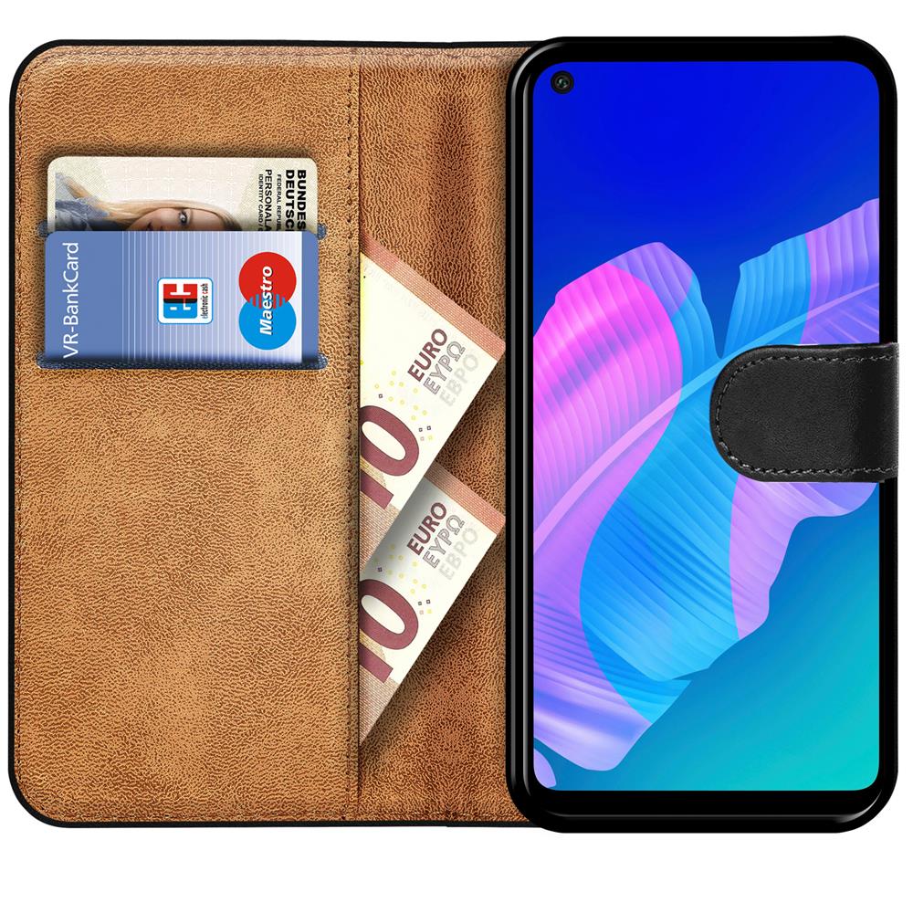 Basic Wallet für Huawei P40 Lite E in Schwarz