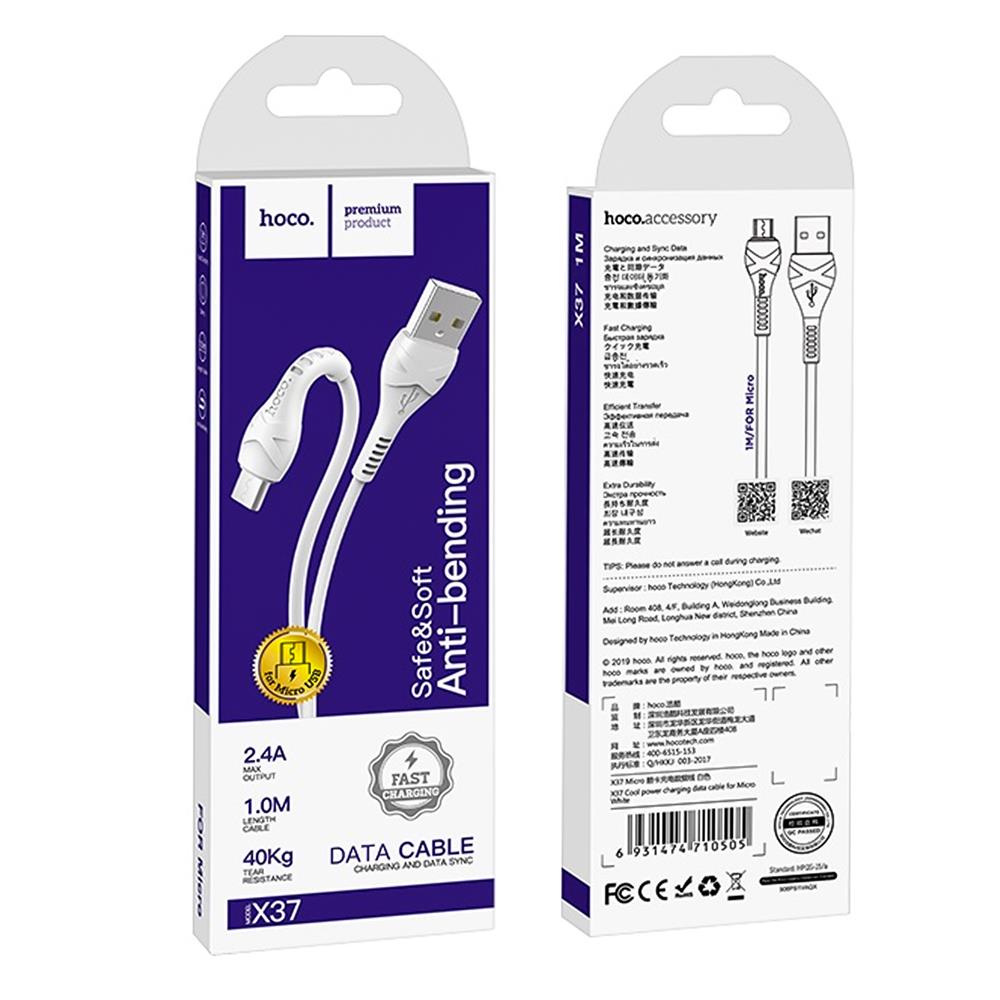 Hoco USB Kabel - X37 microUSB - 1M in Weiss
