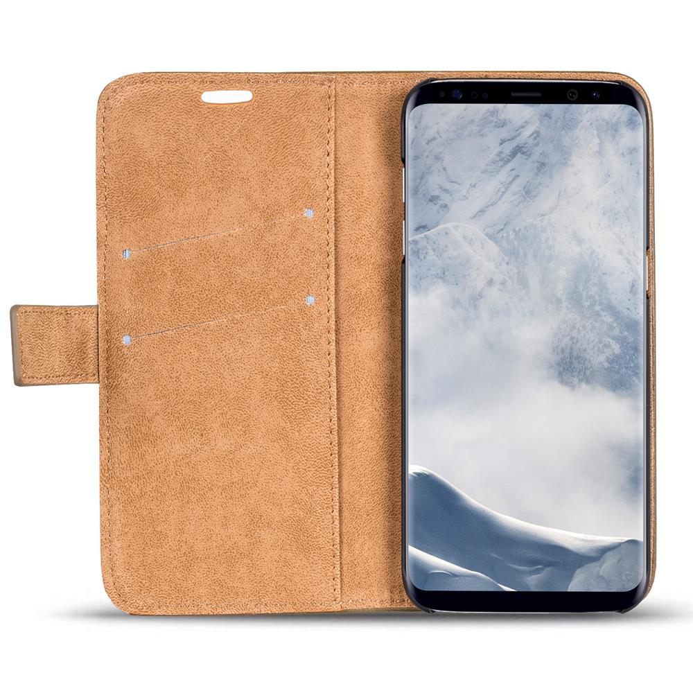 Retro Wallet für Samsung Galaxy S8 Plus in Mocca
