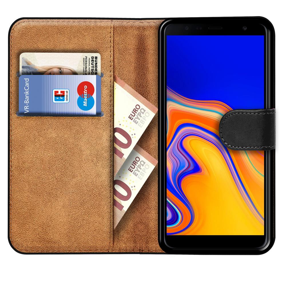 Basic Wallet für Samsung Galaxy J6 Plus in Schwarz