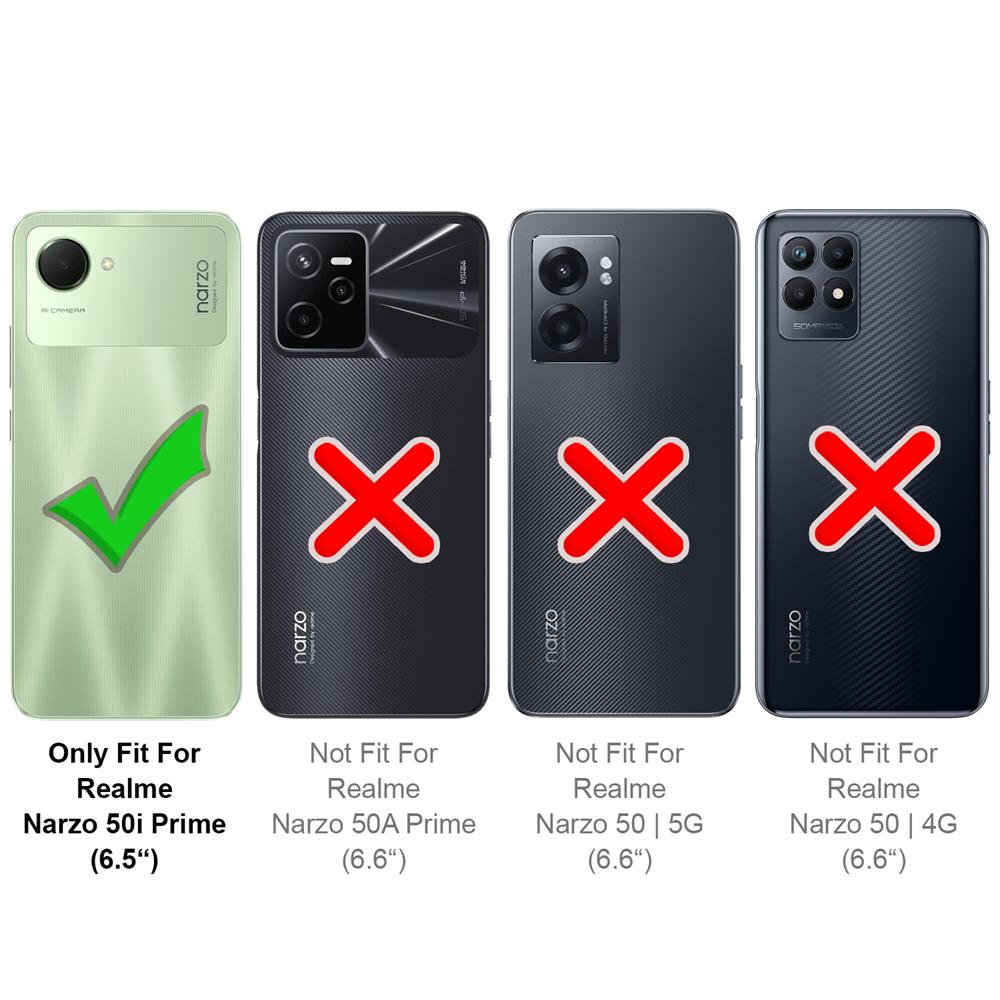 Basic Wallet für Realme Narzo 50i Prime in Schwarz