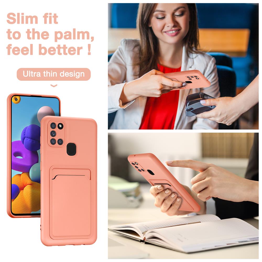 Card Case für Samsung Galaxy A21s in Rosa