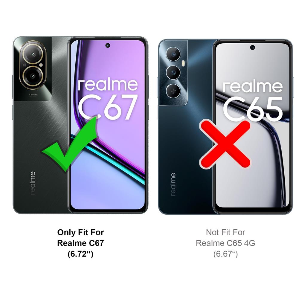 Basic Wallet für Realme C67 in Schwarz