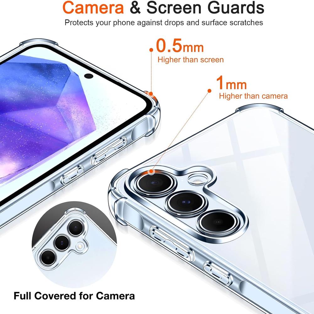 Rugged TPU für Samsung Galaxy A55 5G in Transparent