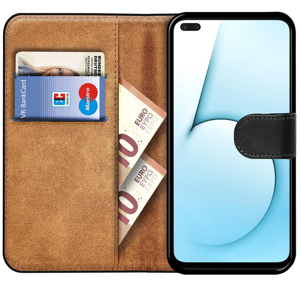 Basic Wallet für Realme X50 Pro in Schwarz