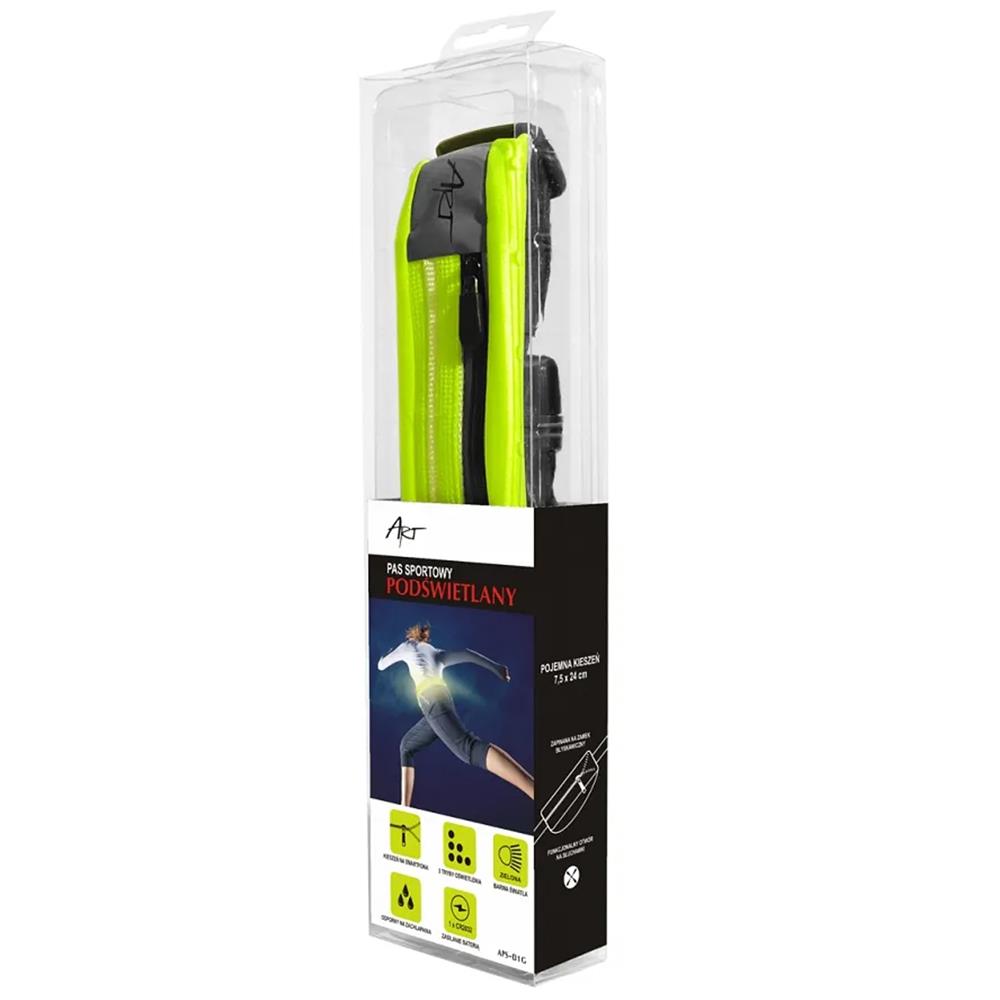Sport Handy Hüftgürtel mit LED Beleuchtung in Grün