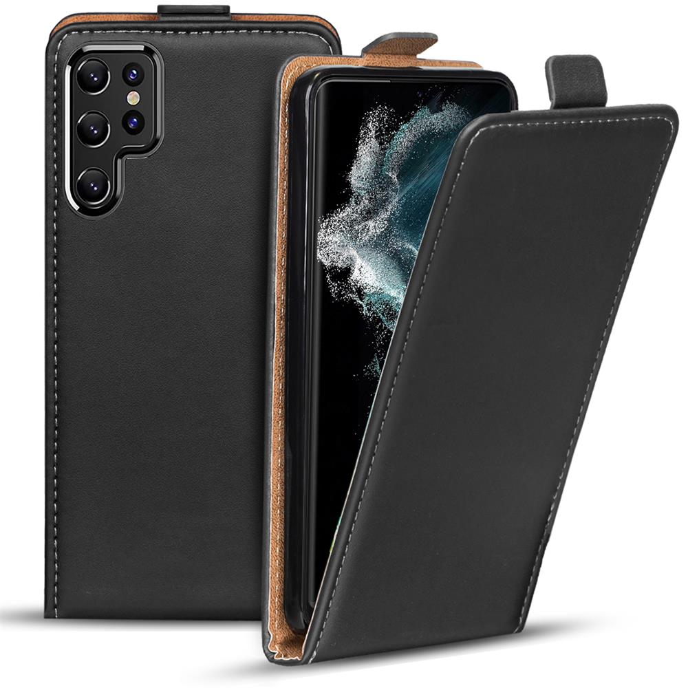 Basic Flip für Samsung Galaxy S22 Ultra in Schwarz