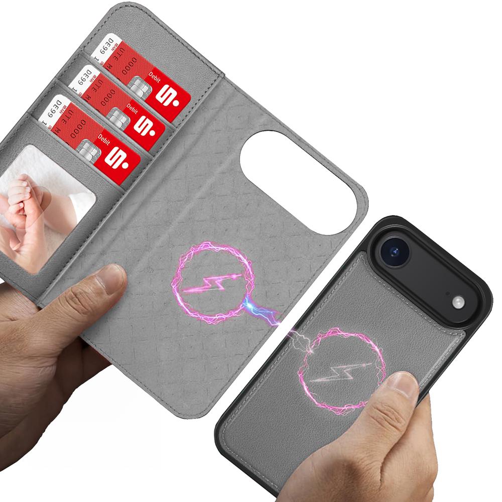 Magnetic Wallet für Apple iPhone Air in Grau