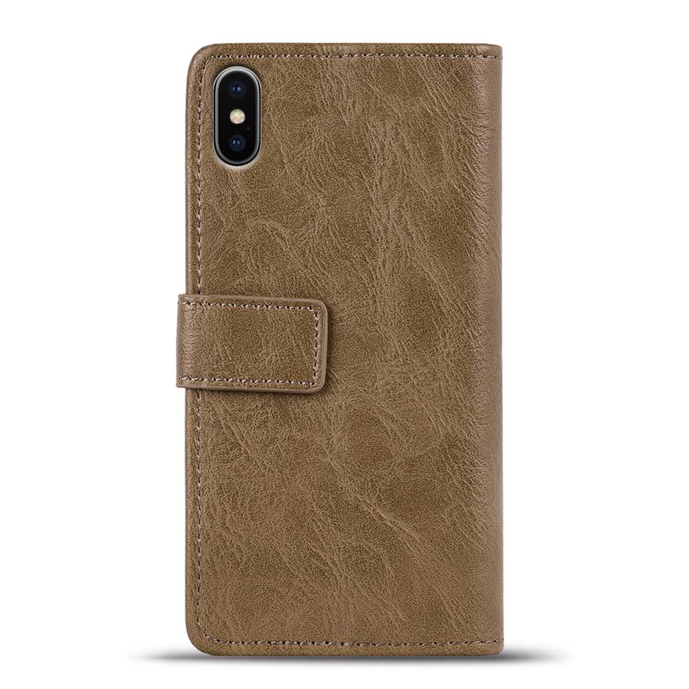 Retro Wallet für Apple iPhone XS Max in Mocca