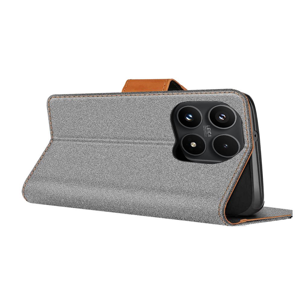 Textil Wallet für Xiaomi 17 in Grau