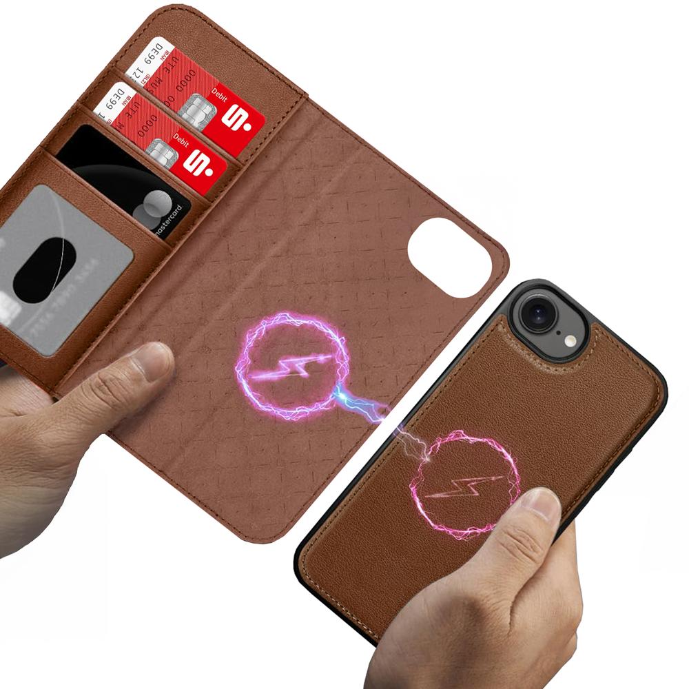 Magnetic Wallet für Apple iPhone 17e in Braun