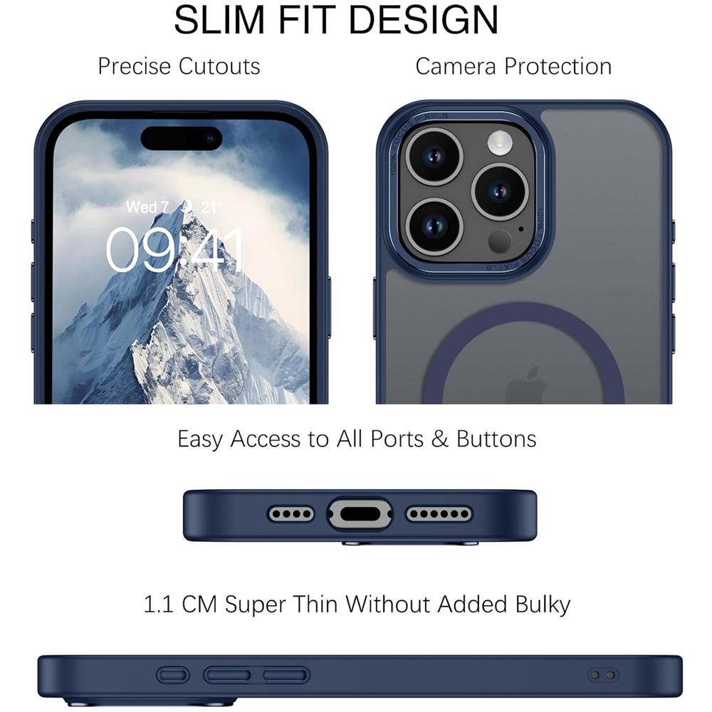 Frame Case für Apple iPhone 16 Pro Max in Blau