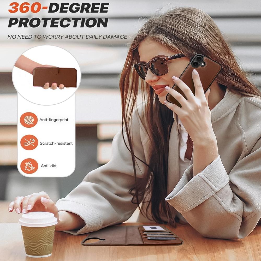 Magnetic Wallet für Apple iPhone 17 in Braun