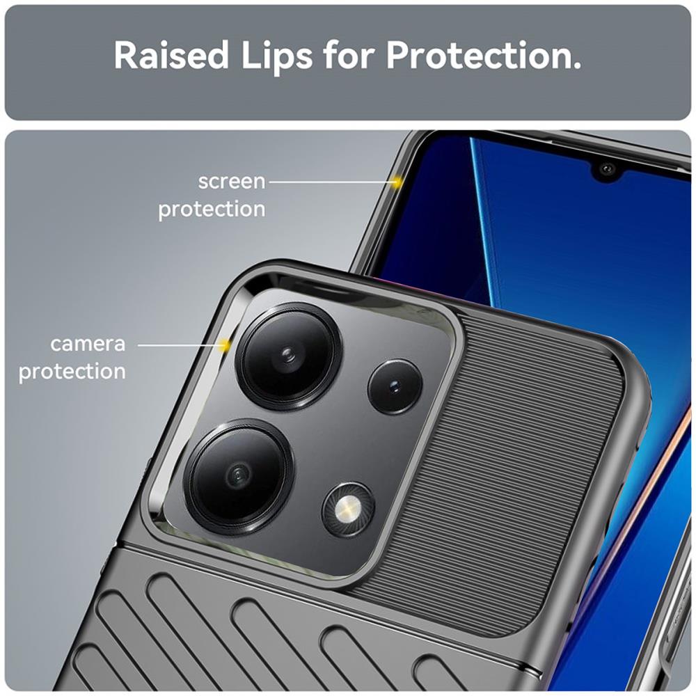 Thunder Case für Xiaomi Redmi Note 13 (4G) in Schwarz