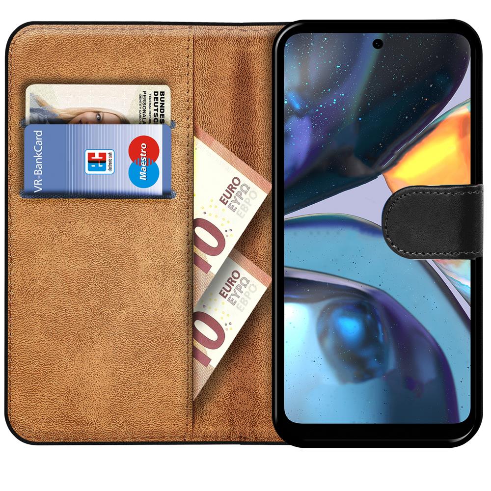 Basic Wallet für Motorola Moto G62 5G in Schwarz