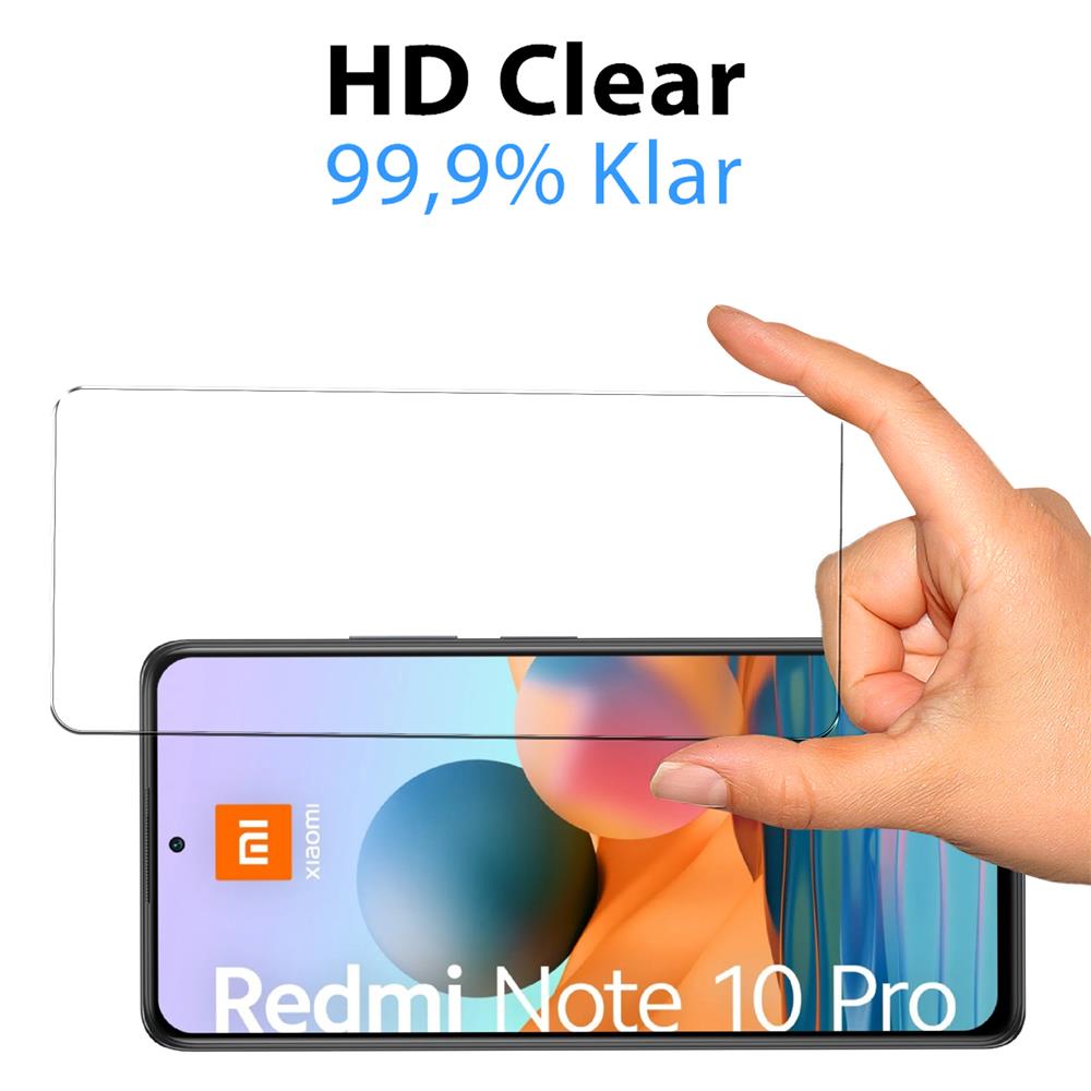 4in1 Glas Set für Xiaomi Redmi Note 10 Pro