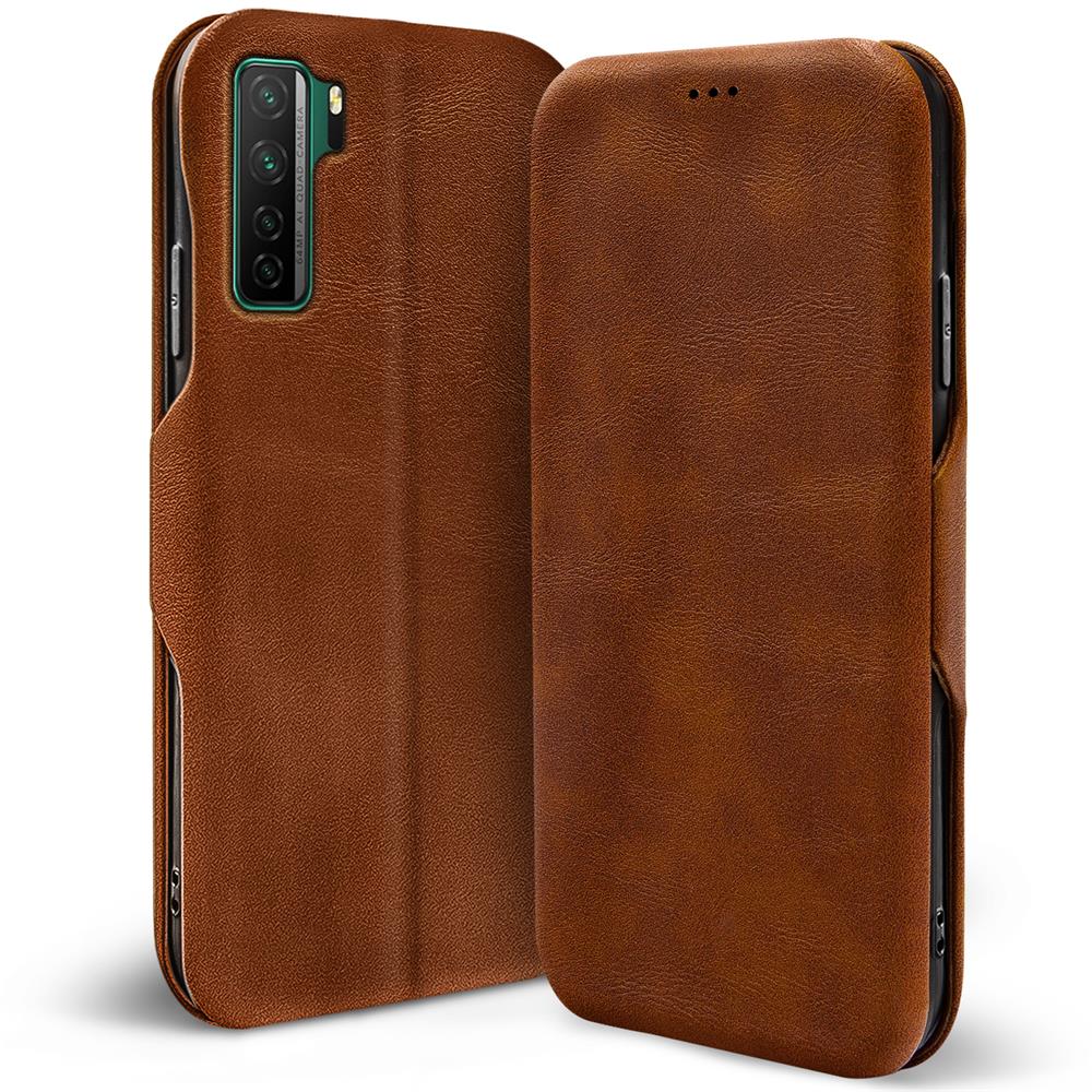 Shell Flip für Huawei P40 Lite 5G in Braun