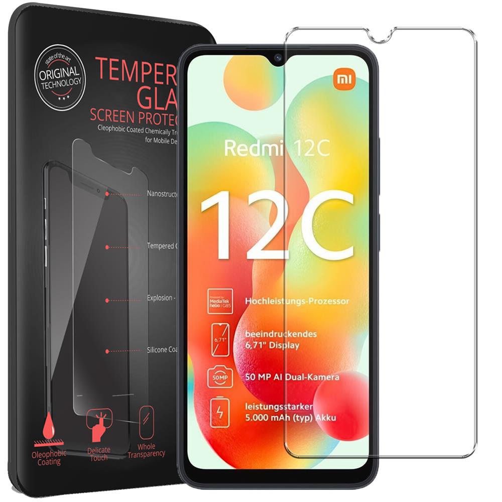 Glas 2in1 für Xiaomi Redmi 12C
