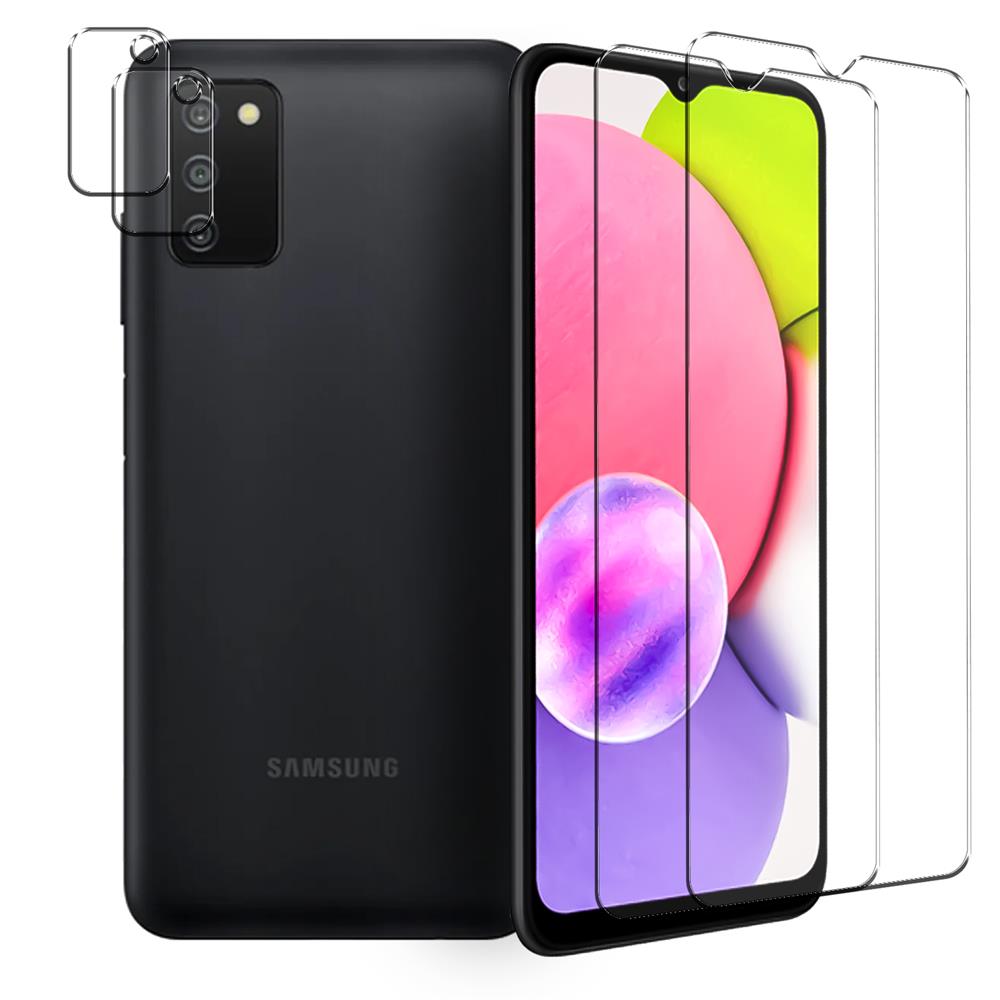 4in1 Glas Set für Samsung Galaxy A03s