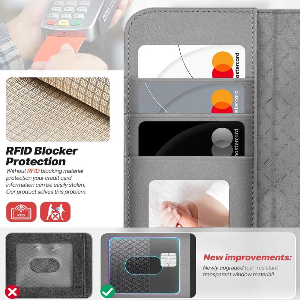 Magnetic Wallet für Apple iPhone Air in Grau
