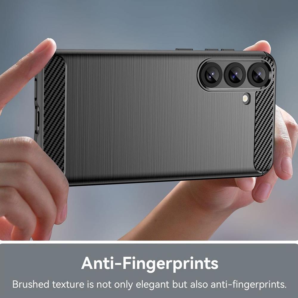Carbon Brush TPU für Samsung Galaxy S25 FE in Schwarz