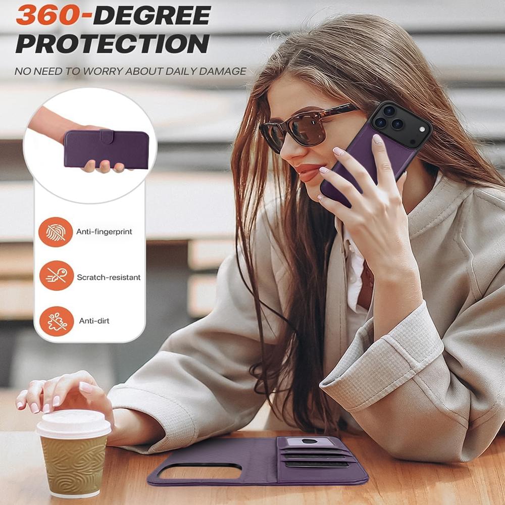 Magnetic Wallet für Apple iPhone 17 Pro Max in Violett