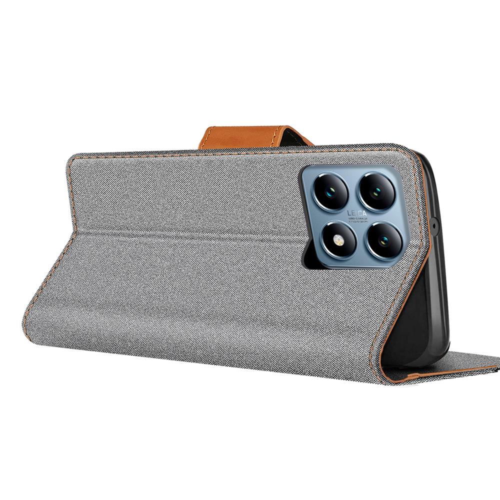 Textil Wallet für Xiaomi 14T Pro in Grau