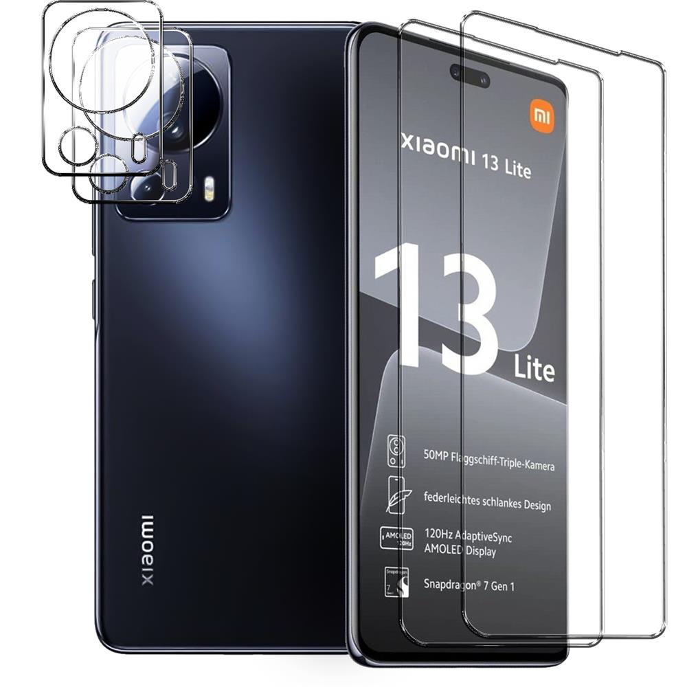 4in1 Glas Set für Xiaomi 13 Lite