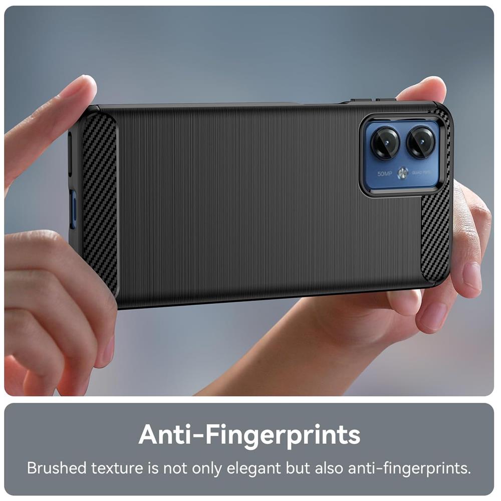 Carbon Brush TPU für Motorola Moto G54 5G in Schwarz