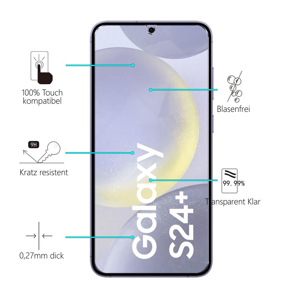 Glas 2in1 für Samsung Galaxy S24 Plus