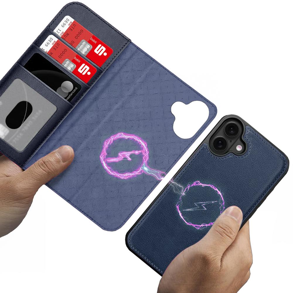 Magnetic Wallet für Apple iPhone 16 in Blau