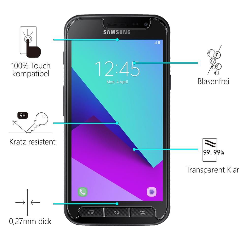 Glas 2in1 für Samsung Galaxy Xcover 4