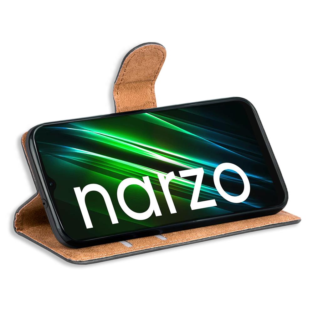 Basic Wallet für Realme Narzo 50i Prime in Schwarz