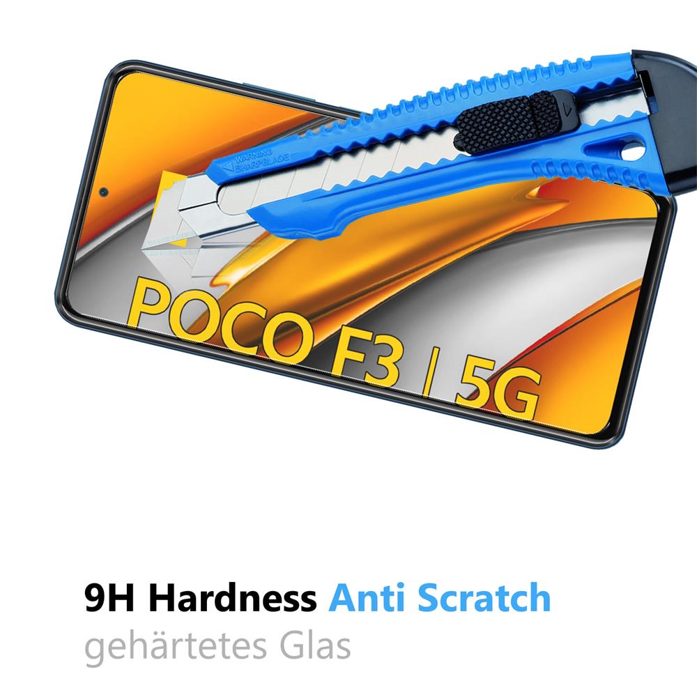 4in1 Glas Set für Xiaomi Poco F3 / Mi 11i