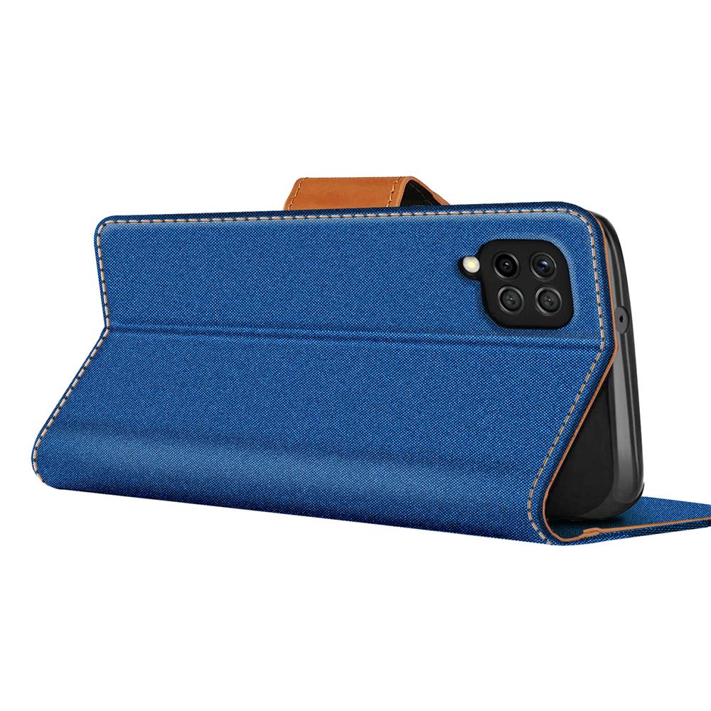 Textil Wallet für Samsung Galaxy A22 4G / M22 in Blau