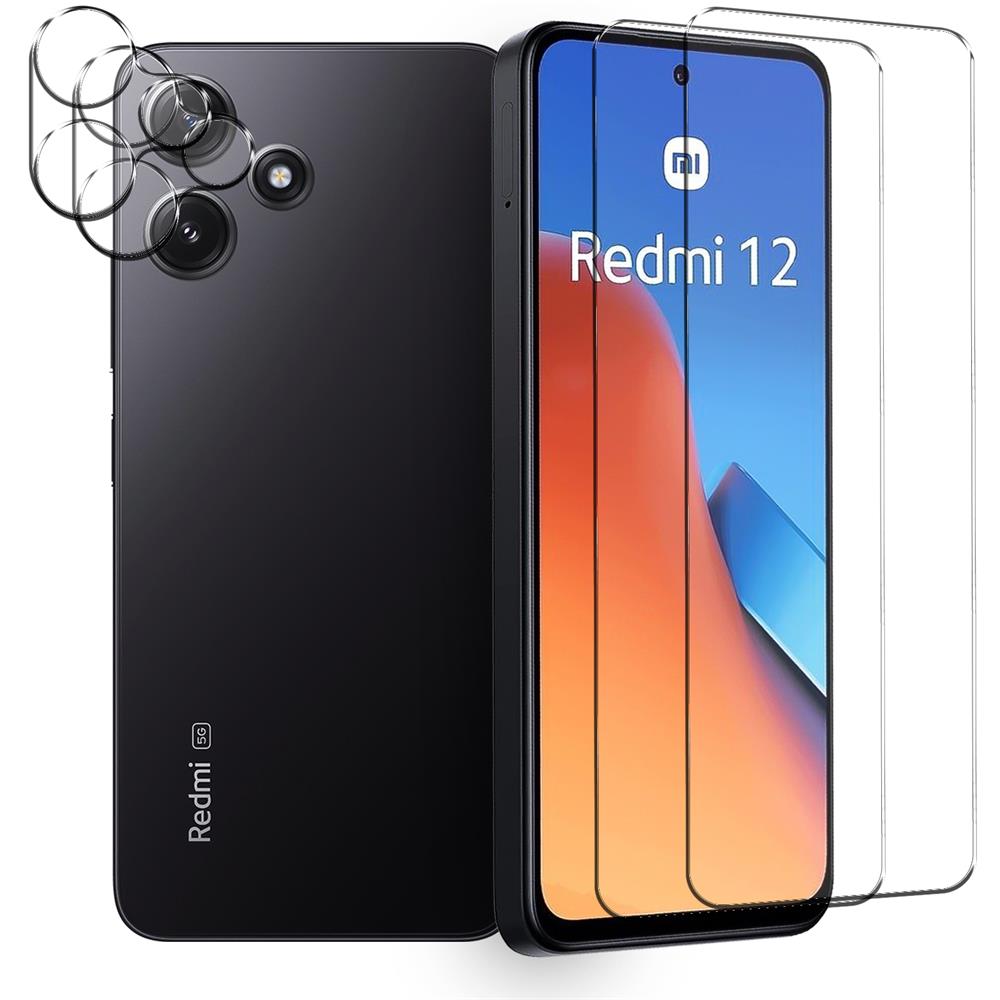4in1 Glas Set für Xiaomi Redmi 12