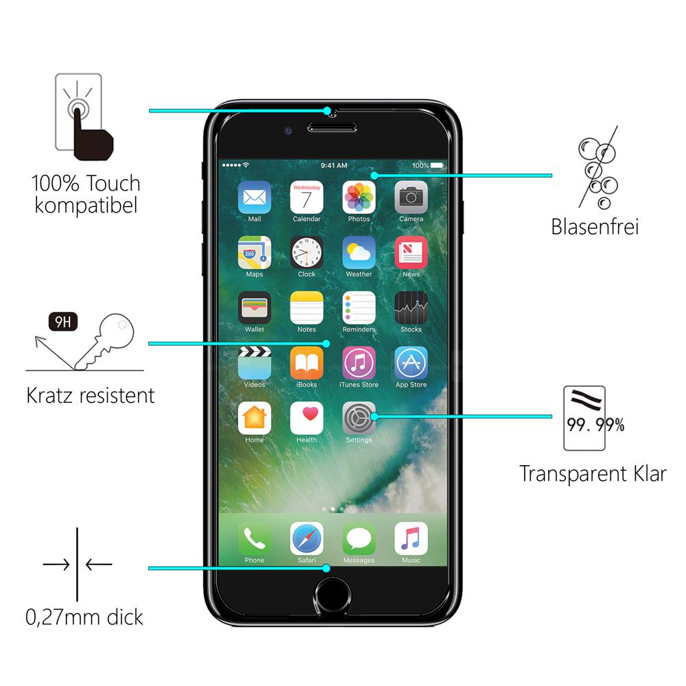 Glas 2in1 für Apple iPhone 7 Plus / 8 Plus