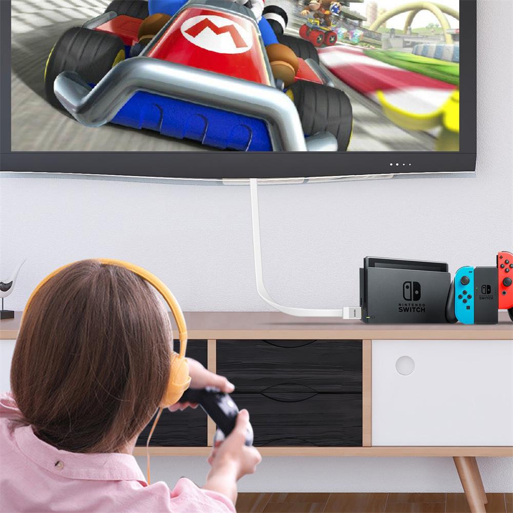 HDMI Flach Kabel - HD-Flat-100B - 7.5M in Weiss