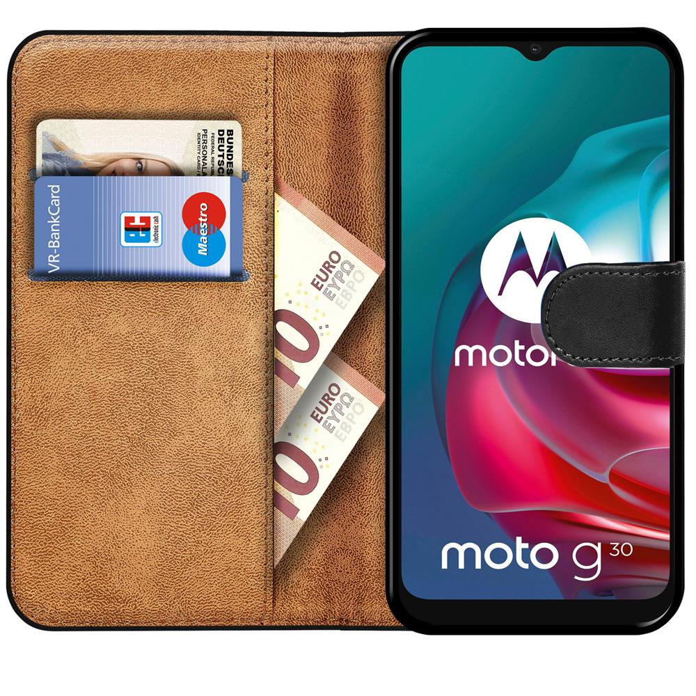 Basic Wallet für Motorola Moto G30 / G20 / G10 in Schwarz